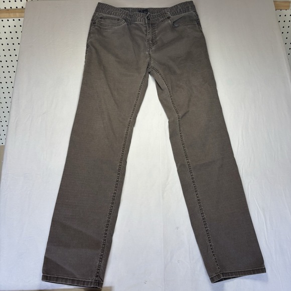 PrAna Pants Mens 33x34 Gray Slim Fit Chino 5 Pocket Straight Leg Casual - Picture 2 of 9